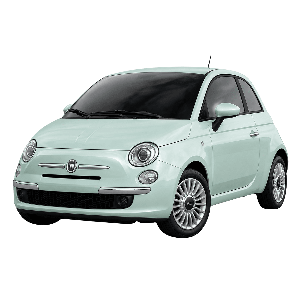 Fiat 500 compact hire car for easy local driving in Bourn
